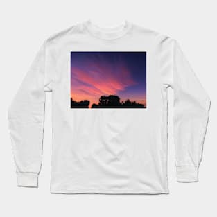 Dark Tree against a beautiful sky Long Sleeve T-Shirt